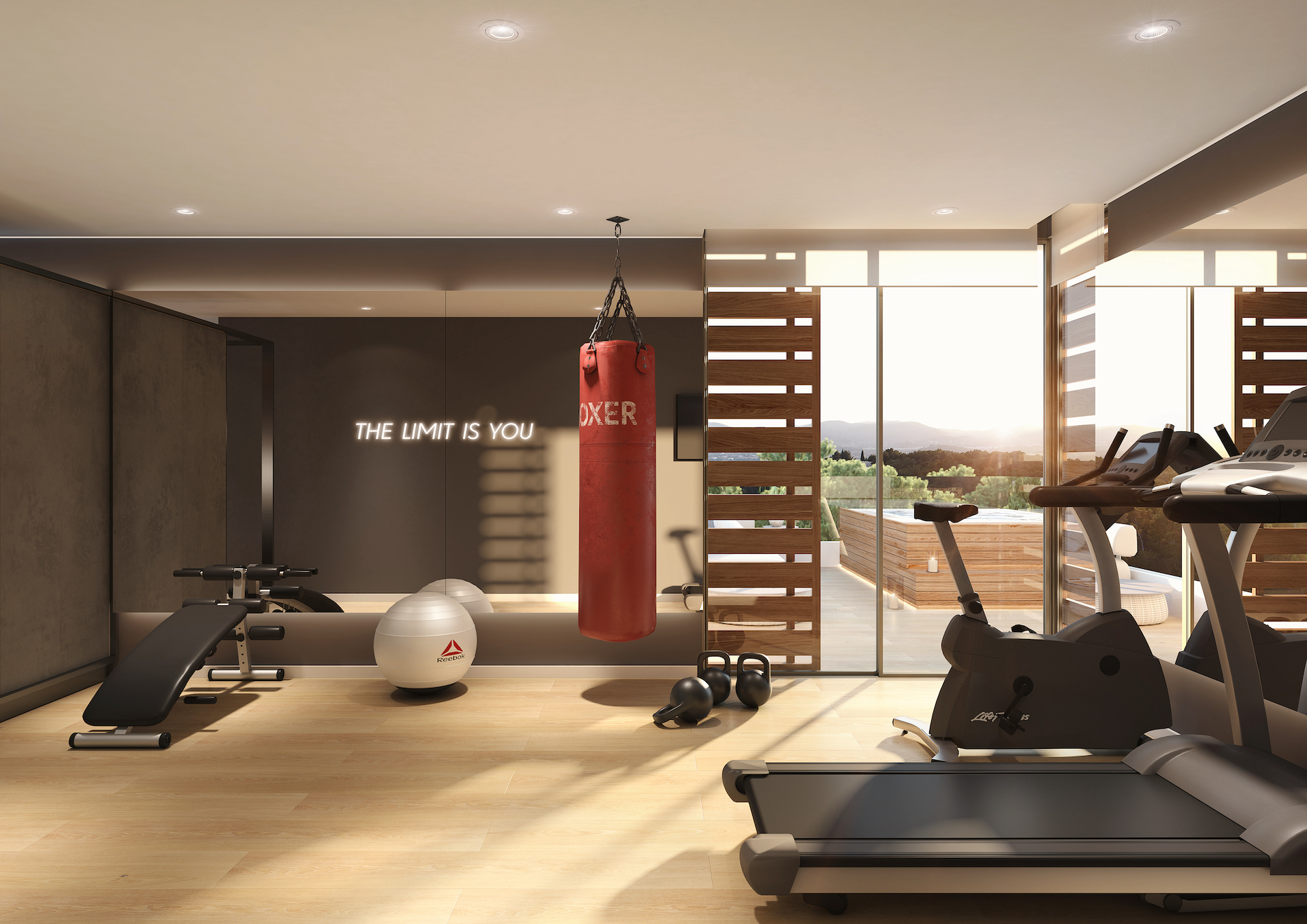 resa victoria ibiza real estate villa for sale new development furnet 2021 private pool interior modern gym and fitness.jpg